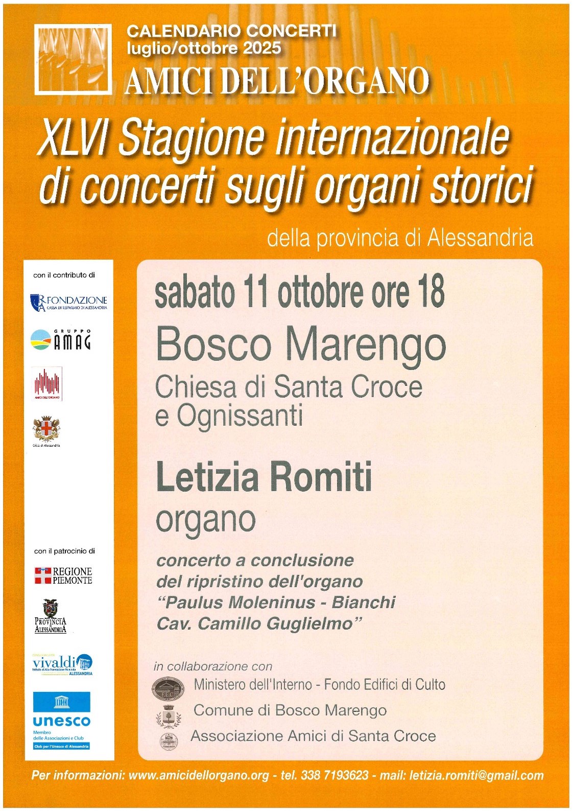 Locandina Concerto organo Santa Croce