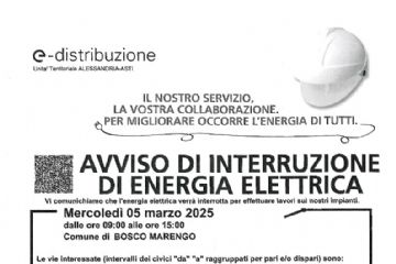 Avviso di interruzione di energia elettrica