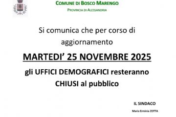 Chiusura Ufficio Demografico